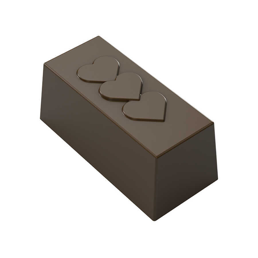 Rectangular Praline With Grooves Chocolate Mould No: 728