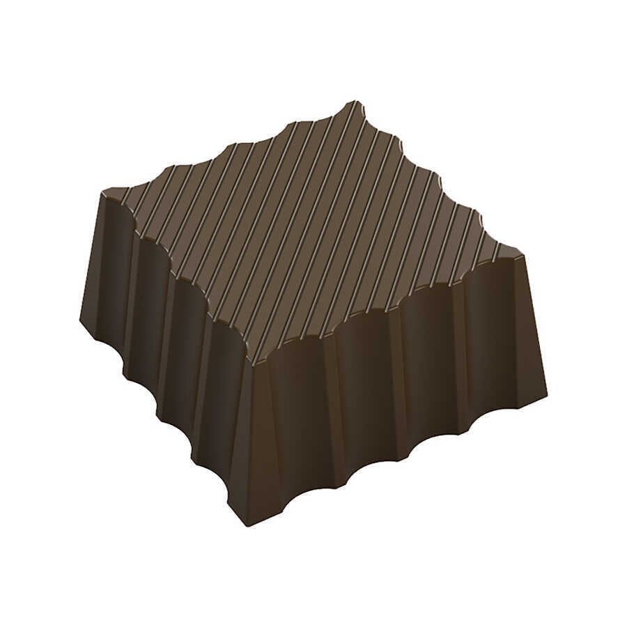 Square Praline With Design Chocolate Mould No: 186