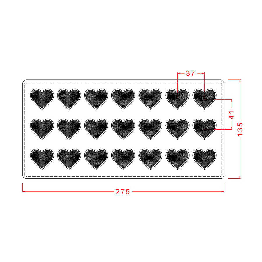 Heart Praline Chocolate Mould No: 253