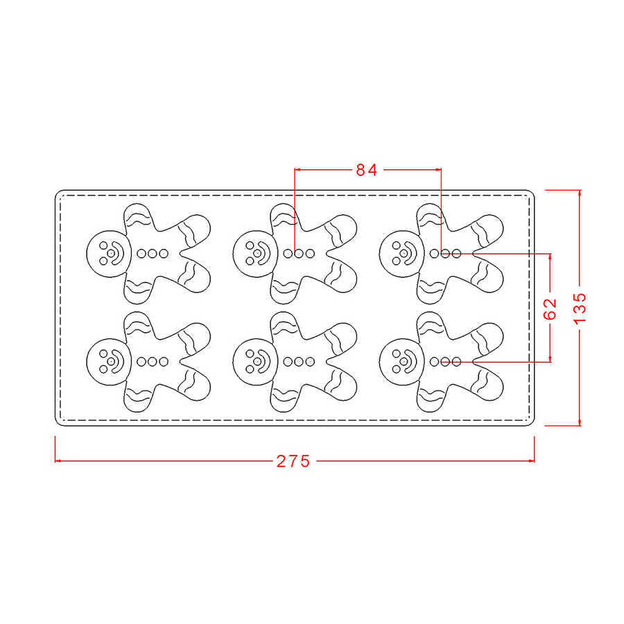 Gingerbread Man Chocolate Mould No: 459