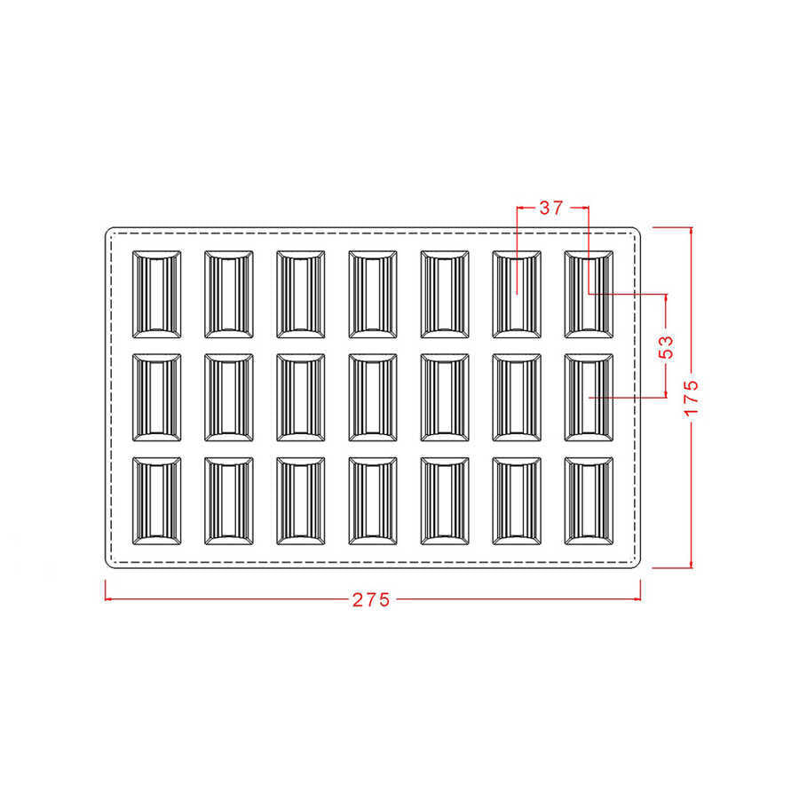 Rectangular Praline Chocolate Mould No: 194