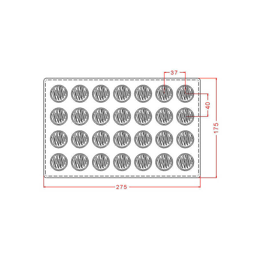 Round Praline Chocolate Mould No: 762