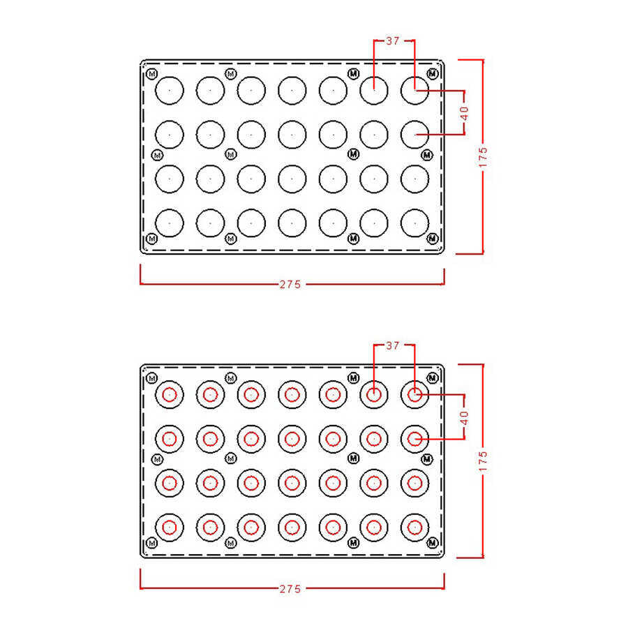 Mushroom Chocolate Mould – Open Top Double Magnetic (1.02″) No: 712