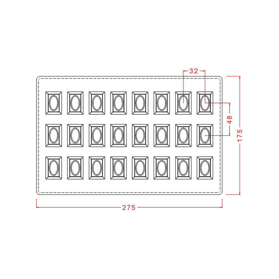 Square With Cocoa Design Chocolate Mould No: 212