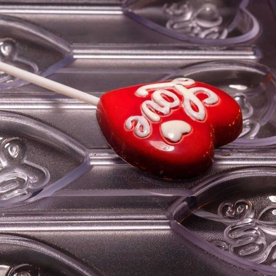 Heart Lollypop Chocolate Mould No: 691