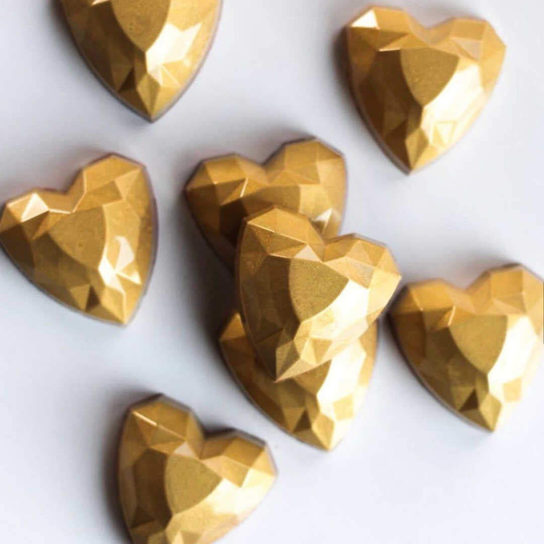 Geometric Heart Praline Chocolate Mould No: 545