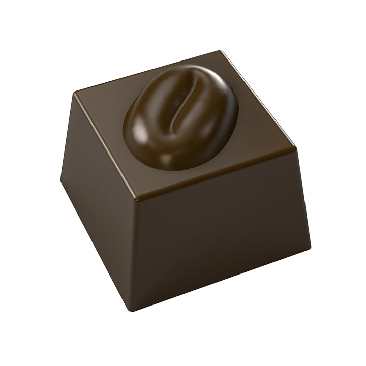 Square Praline With Coffee Bean Chocolate Mould No: 968