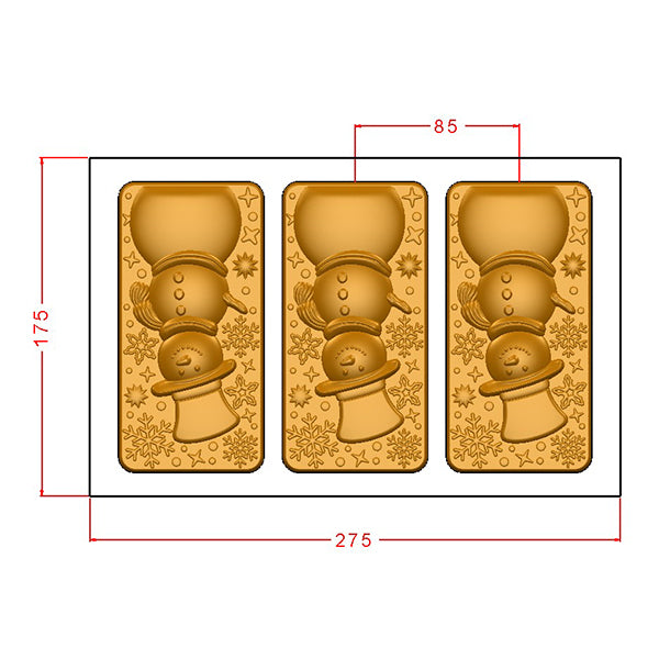 Snowman Tablet Chocolate Mould No: 878