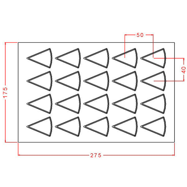 Triangle Slice Praline Chocolate Mould No: 960