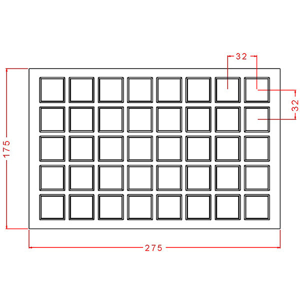 Square Praline Chocolate Mould No: 964