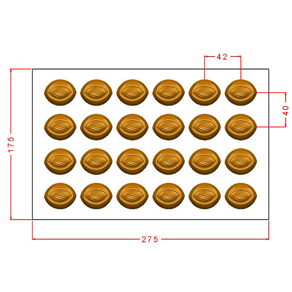 Almond Praline Chocolate Mould No: 969