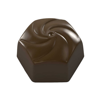 Hexagon Swirl Praline Chocolate Mould No: 1