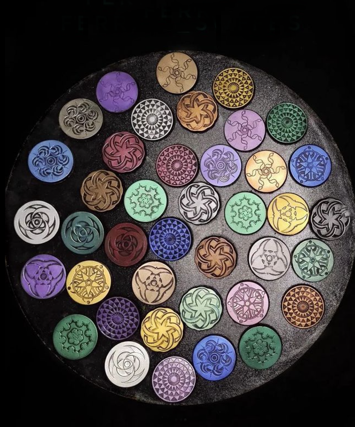 Assorted Design Disc Chocolate Mould No: 109