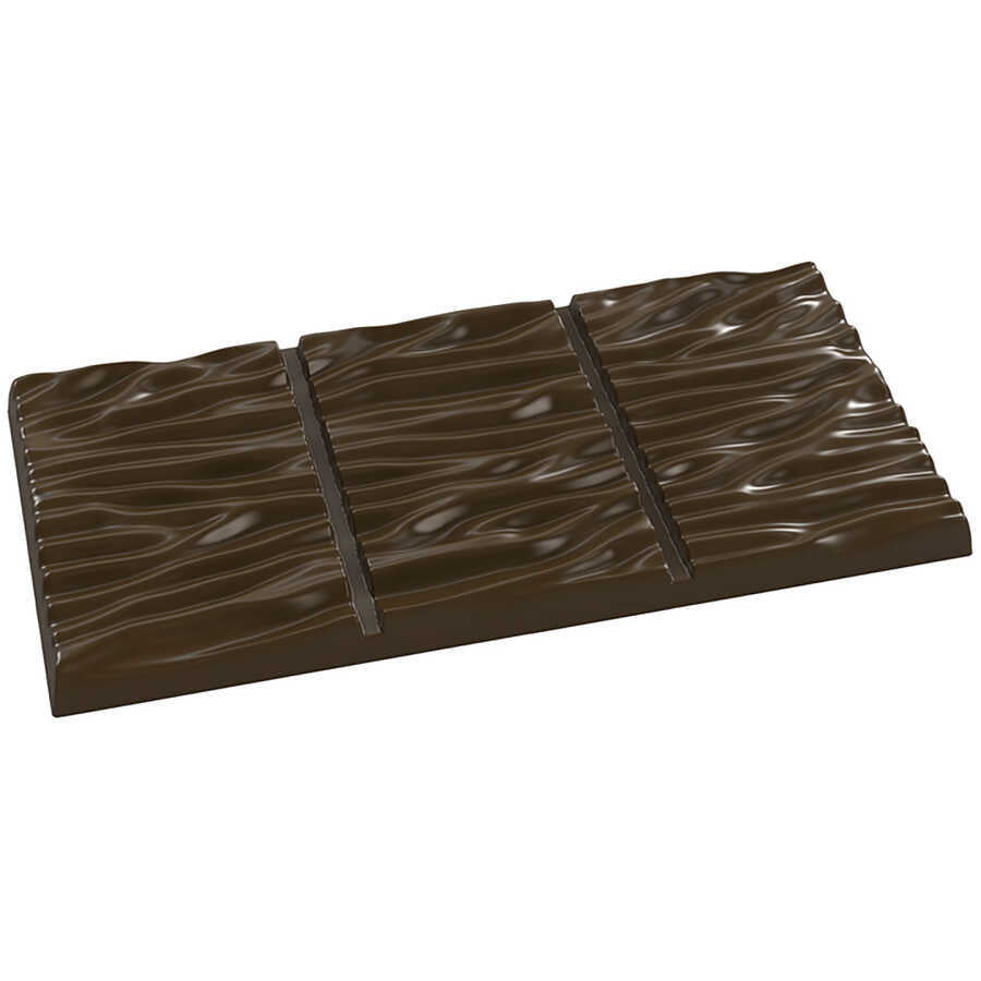 3-Piece Break Up Bar With Bark Chocolate Texture Mould No: 297