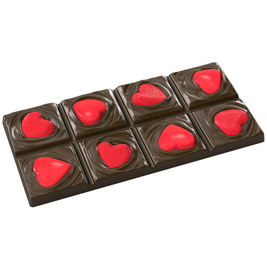 Tablet With Hearts Chocolate Mould No: 765