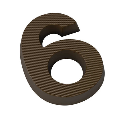 Large Number Six Chocolate Mould No: 948