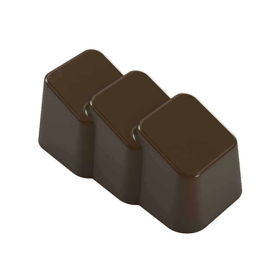 Three Square Praline Chocolate Mould No: 401