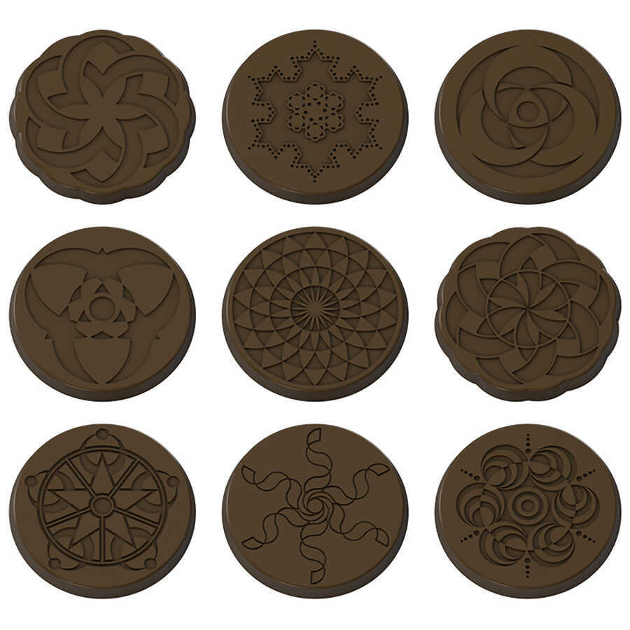 Assorted Design Disc Chocolate Mould No: 109
