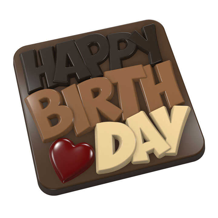 Happy Birthday Chocolate Mould Tablet No: 890