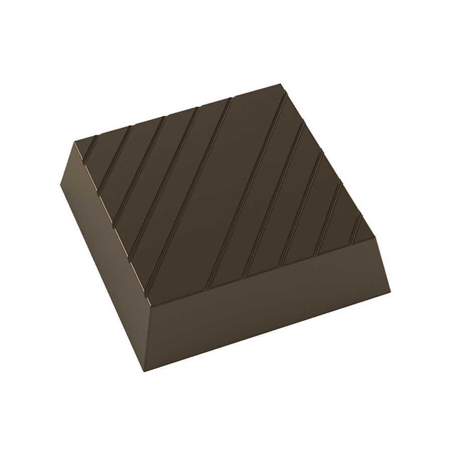 Square With Stripes Chocolate Mould No: 452