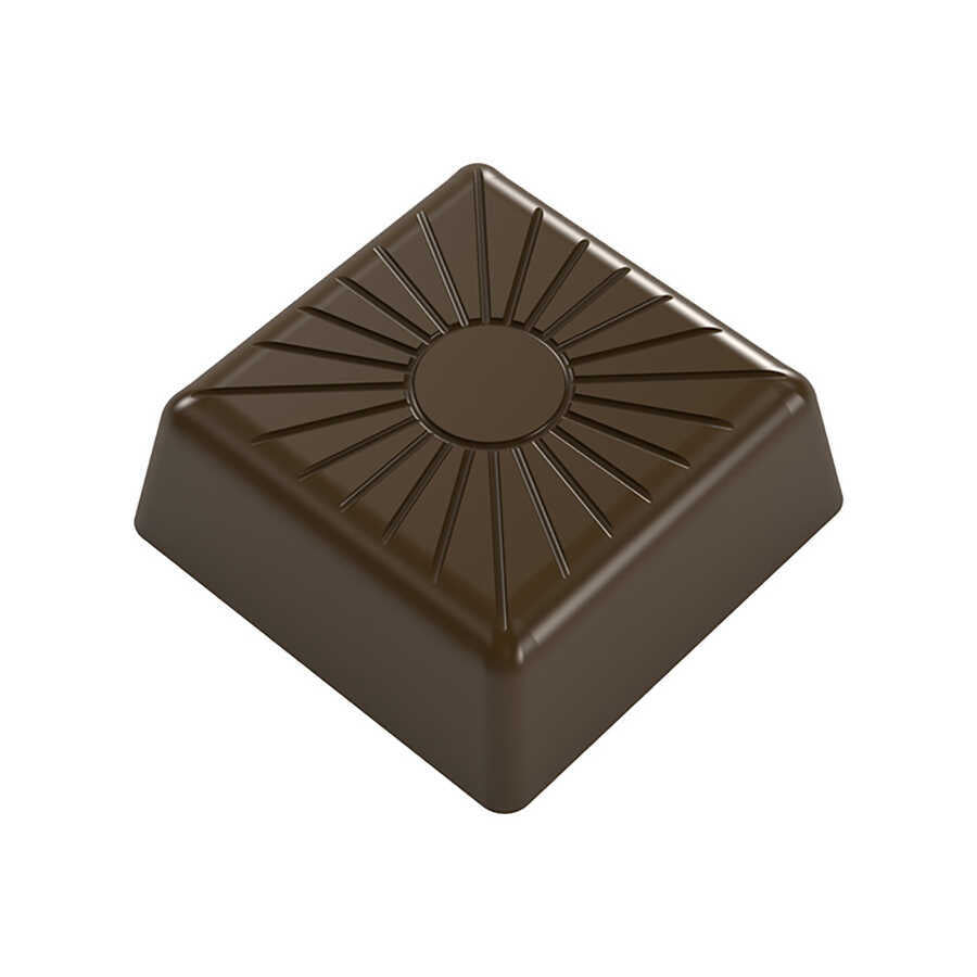 Square With Sun Imprint Chocolate Mould No: 365