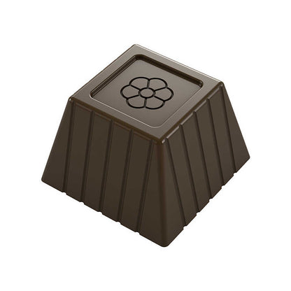 Square Praline With Flower Chocolate Mould No: 196