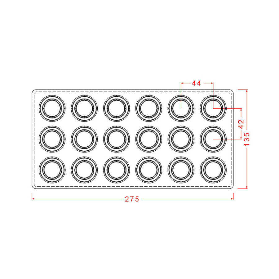 Multi-Level Round Praline Chocolate Mould No: 604