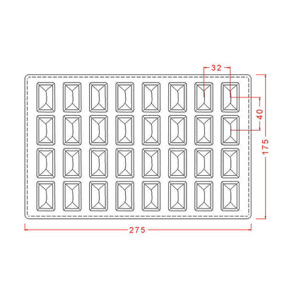 Rectangular Praline Chocolate  Mould No: 33