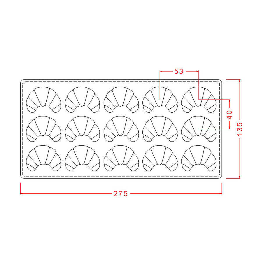 Croissant Chocolate Mould No: 636