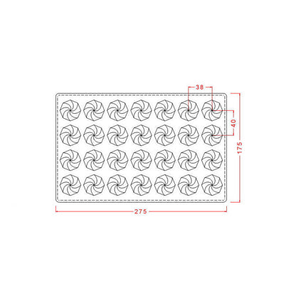 Swirl Geometric Cone Praline Chocolate Mould No: 480
