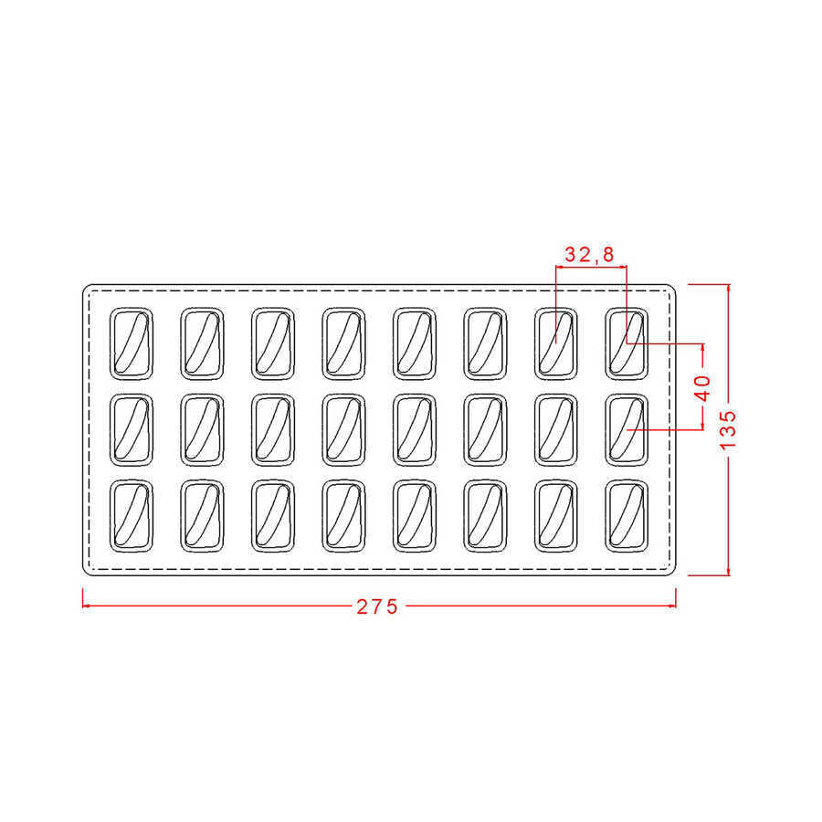 Rectangular Praline Chocolate Mould No:2