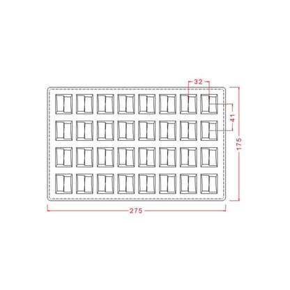 Rectangular Praline Chocolate Mould No: 270