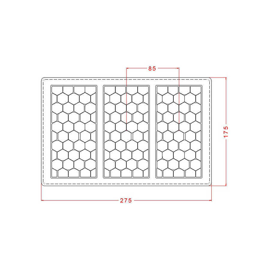 Tablet With Hexagons Chocolate Mould No: 792