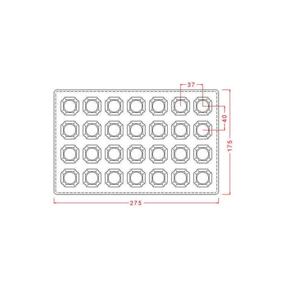 Square Praline Dome Chocolate Mould No: 290