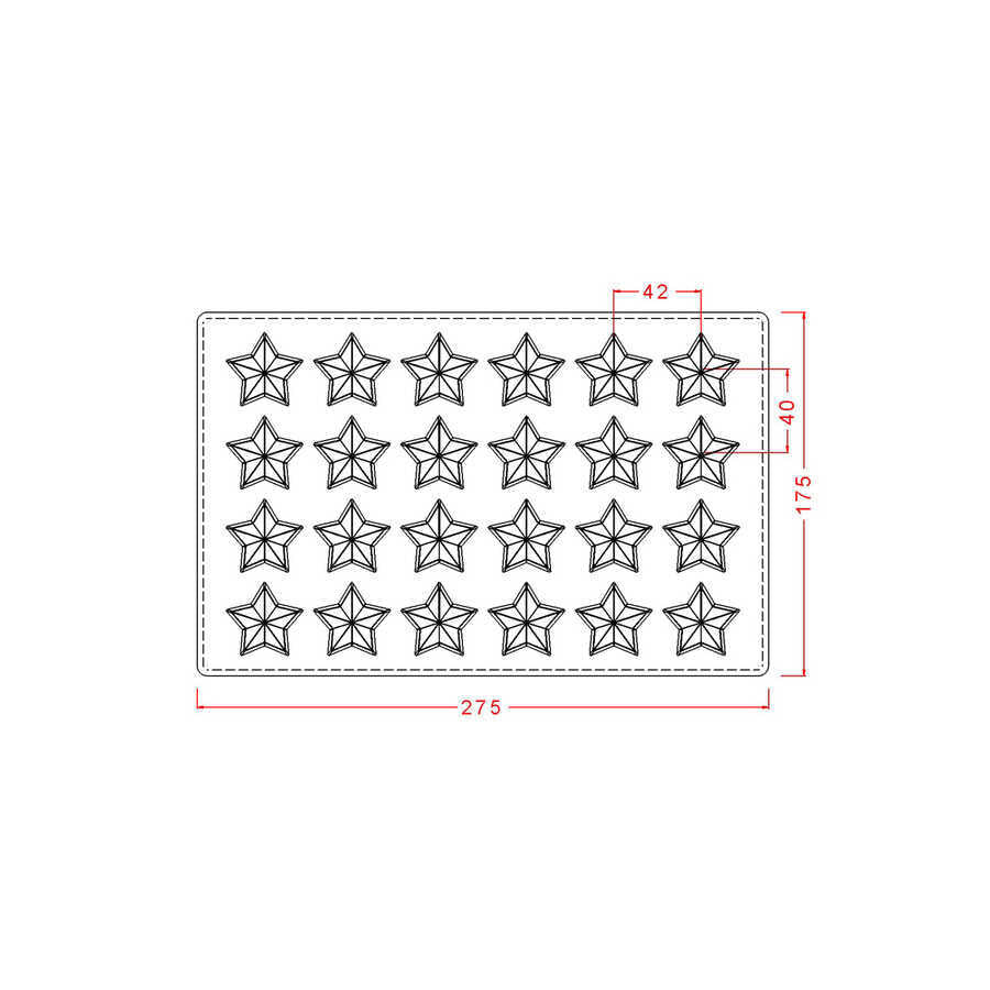 Star Praline Chocolate Mould No: 593