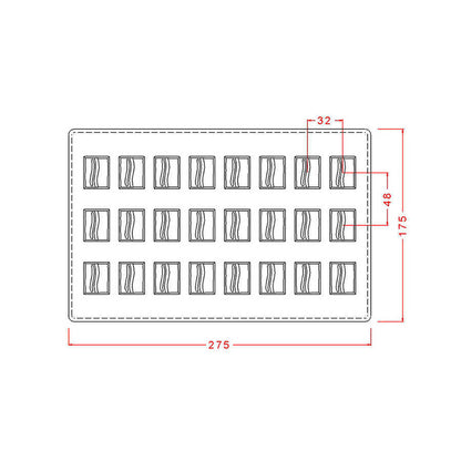 Rectangular Praline Chocolate Mould No: 201