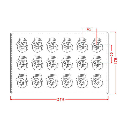 Snowman Praline Chocolate Mould No: 60