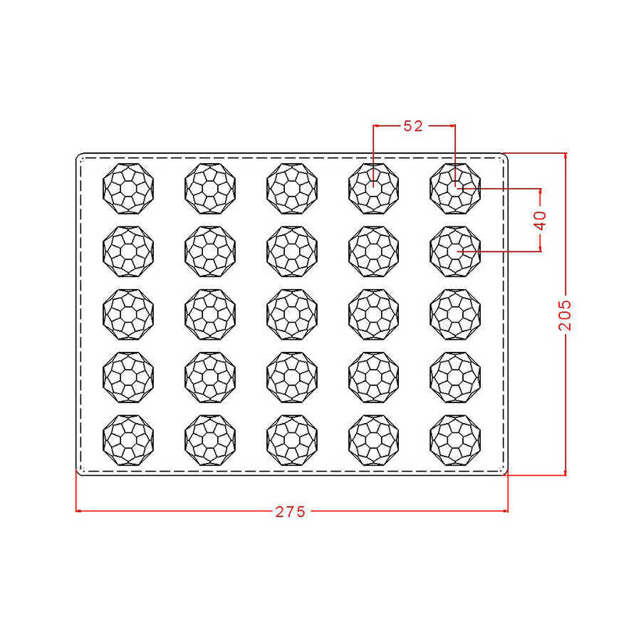 Crystal Praline Chocolate Mould No: 709