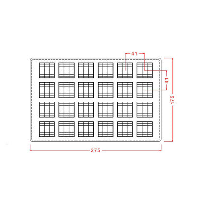 Square With Lines Chocolate Mould No: 209