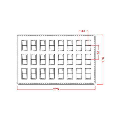 Rectangular Praline Chocolate Mould No: 267