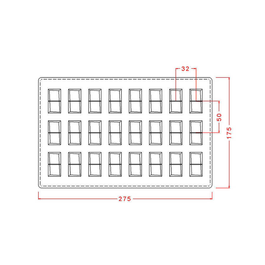 Rectangular Praline Chocolate Mould No: 267