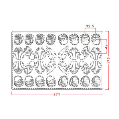 Assorted Sea Fruits Chocolate Mould No:37