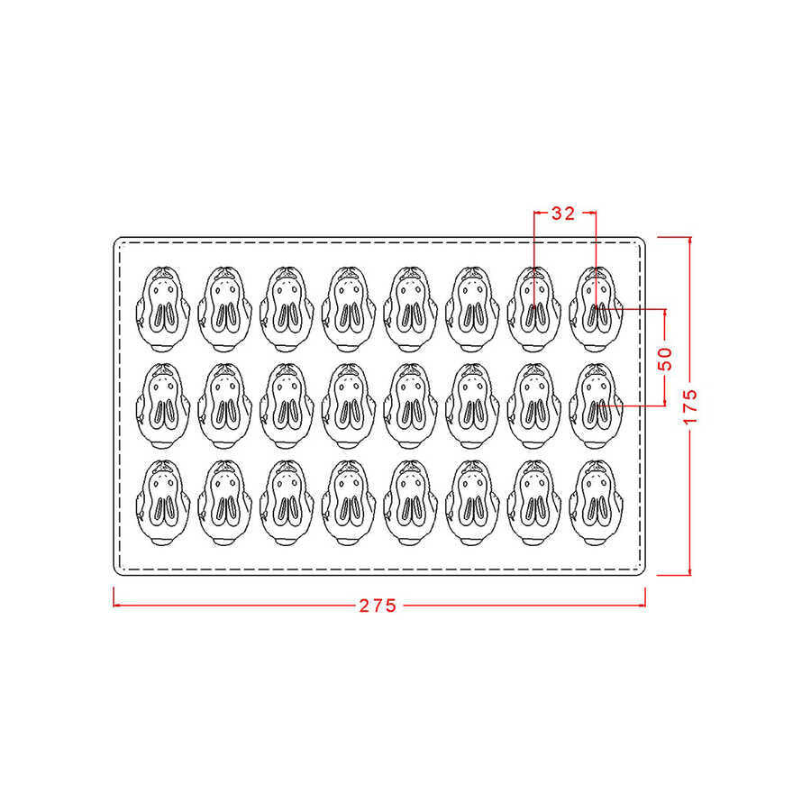 Rabbit Praline Chocolate Mould No: 364
