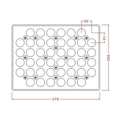 Double Moulds Striped Cup Chocolate Mould No: 696