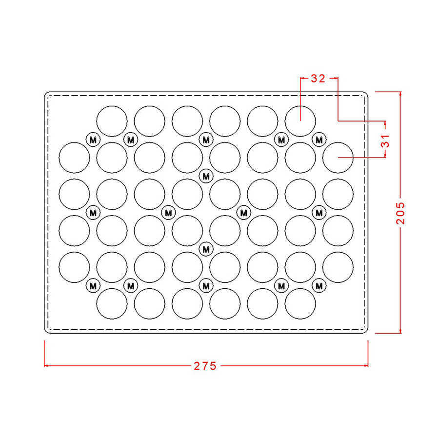 Double Moulds Striped Cup Chocolate Mould No: 696