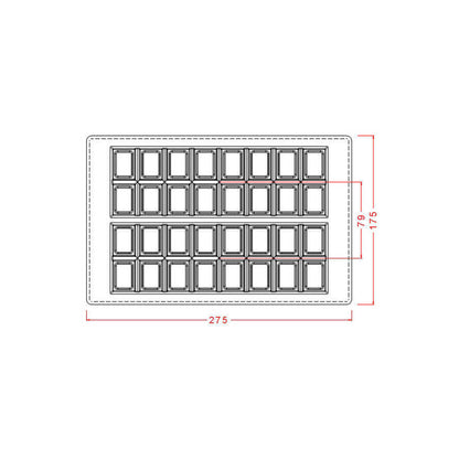 16-Piece Break Up Bar Chocolate Mould No: 577