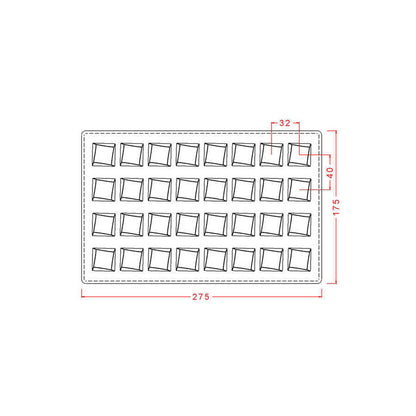 Square Praline Chocolate Mould No: 609