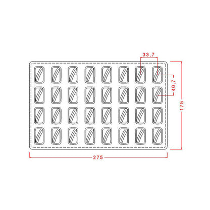 Rectangular Praline Chocolate Mould No: 214