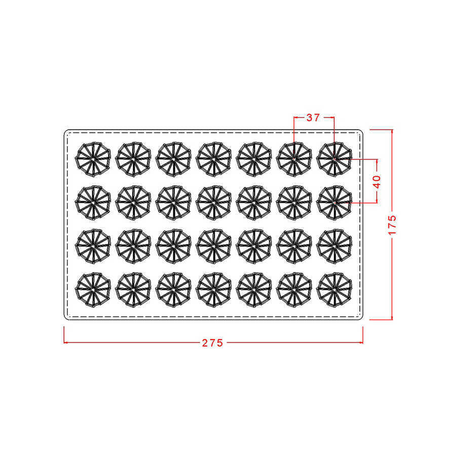 Round Praline Chocolate Mould No: 624