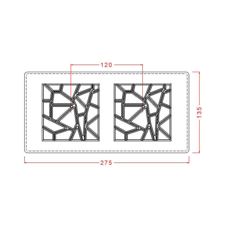 Patterned Break Up Bar Chocolate Mould No: 76